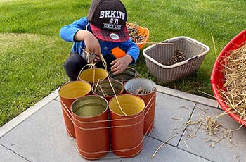 Bau eines Insektenhotels