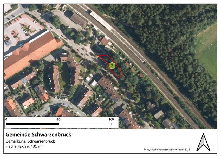 Lageplan Gemeinde Schwarzenbruck Ortsteil Schwarzenbruck, Teilfläche 2, 431 m²