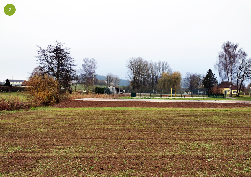 Ansicht Herbst 2022 nach Ansaat Stadt Velburg, Teilfläche 2, 1863 m²